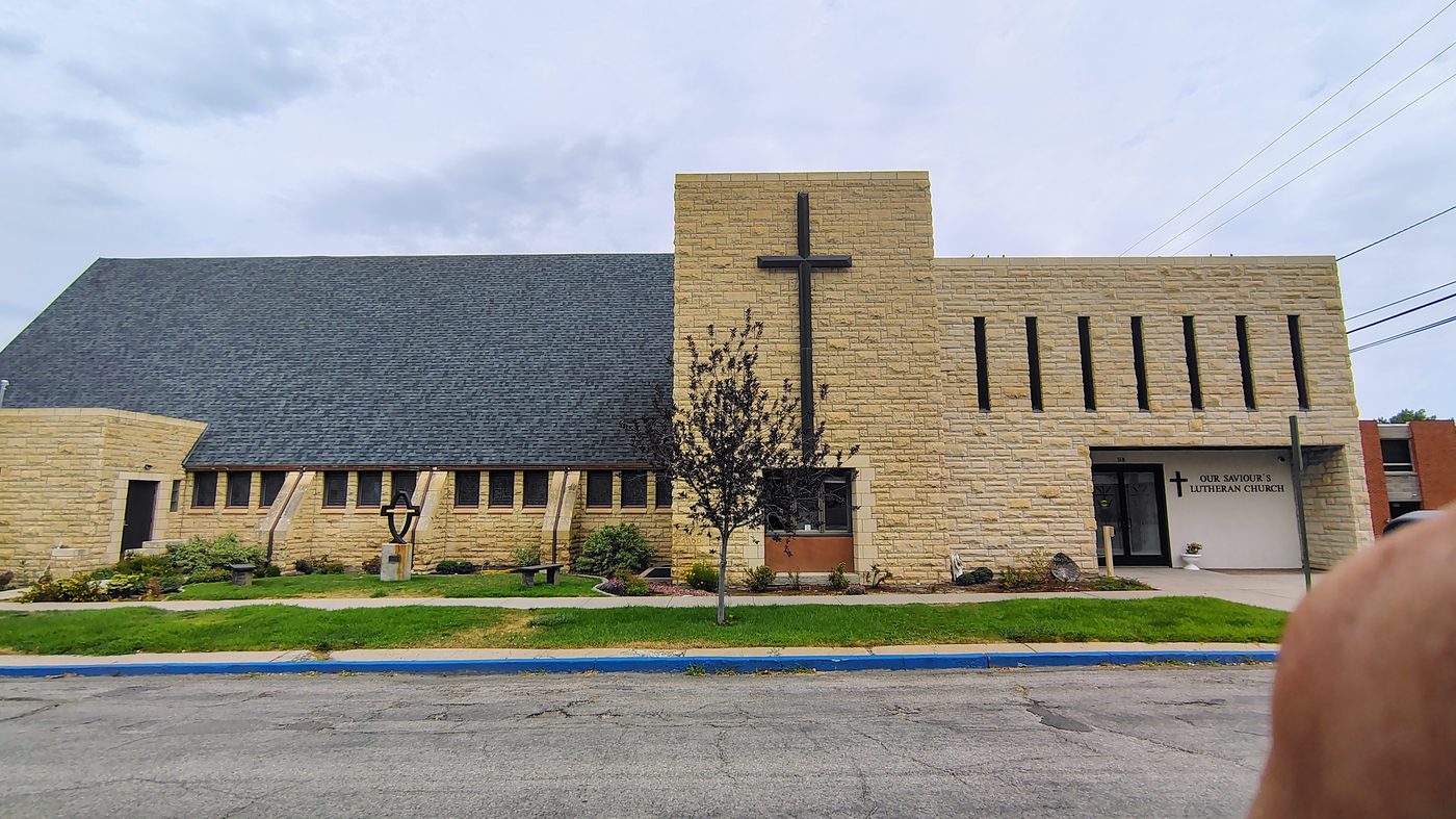 North Platte River Painting truck and yard sign at Our Saviour's Lutheran Church in Casper